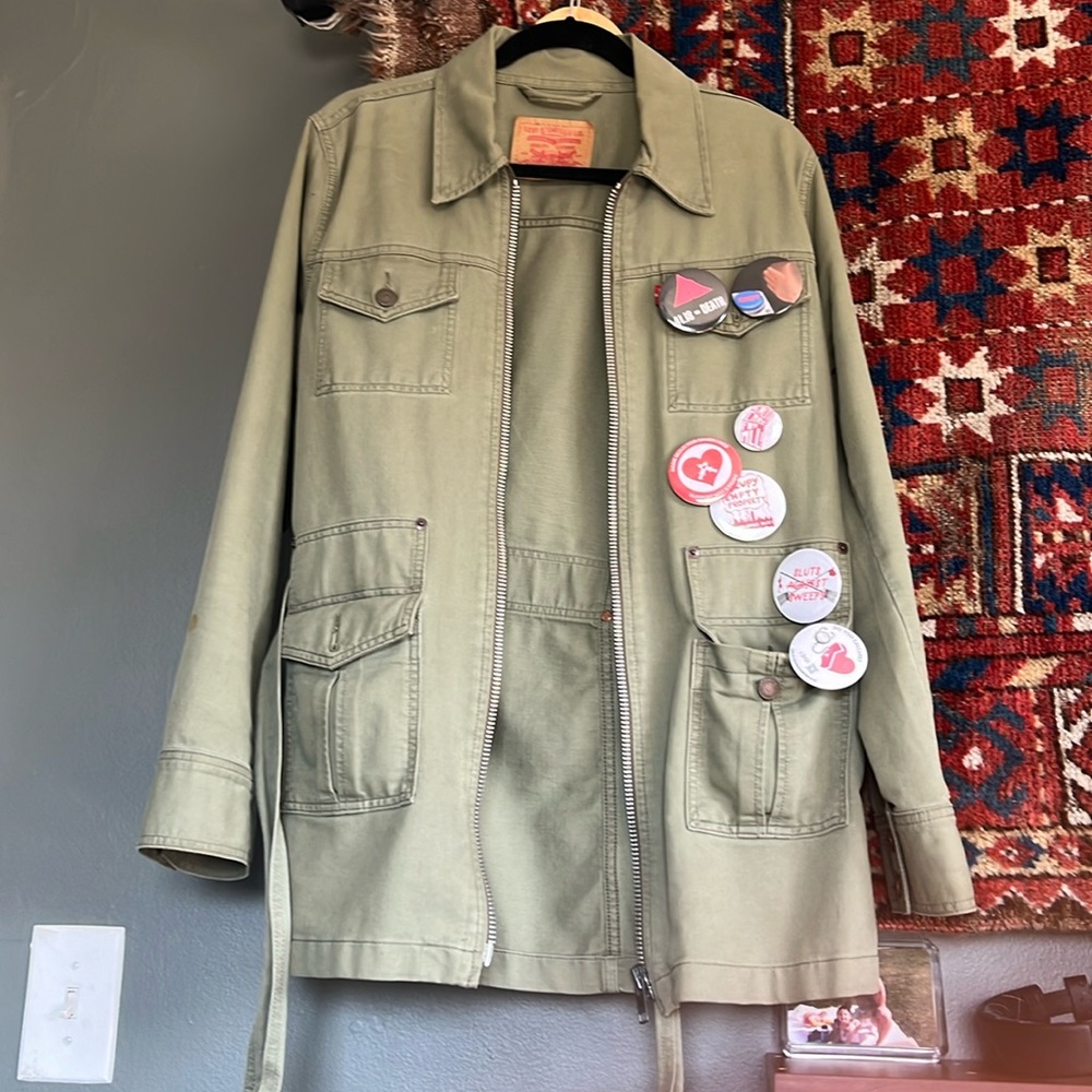 Levi's olive green coat